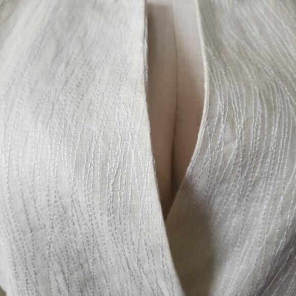 Eileen Fisher Linen Blazer/ Size L/ Oyster White - Picture 5 of 9